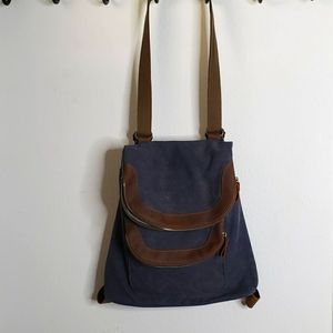 Canvas Navy Satchel Backpack
